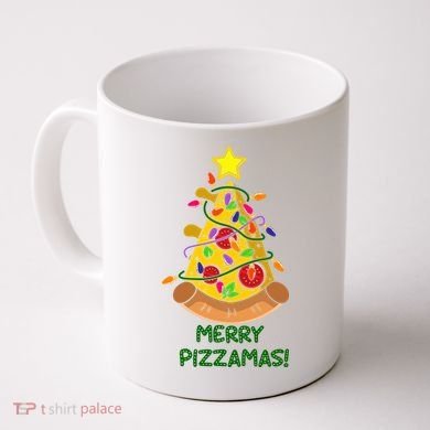 Merry Pizzamas Christmas Pizza Lover Gift Coffee Mug