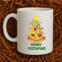 Merry Pizzamas Christmas Pizza Lover Gift Coffee Mug thumb 2