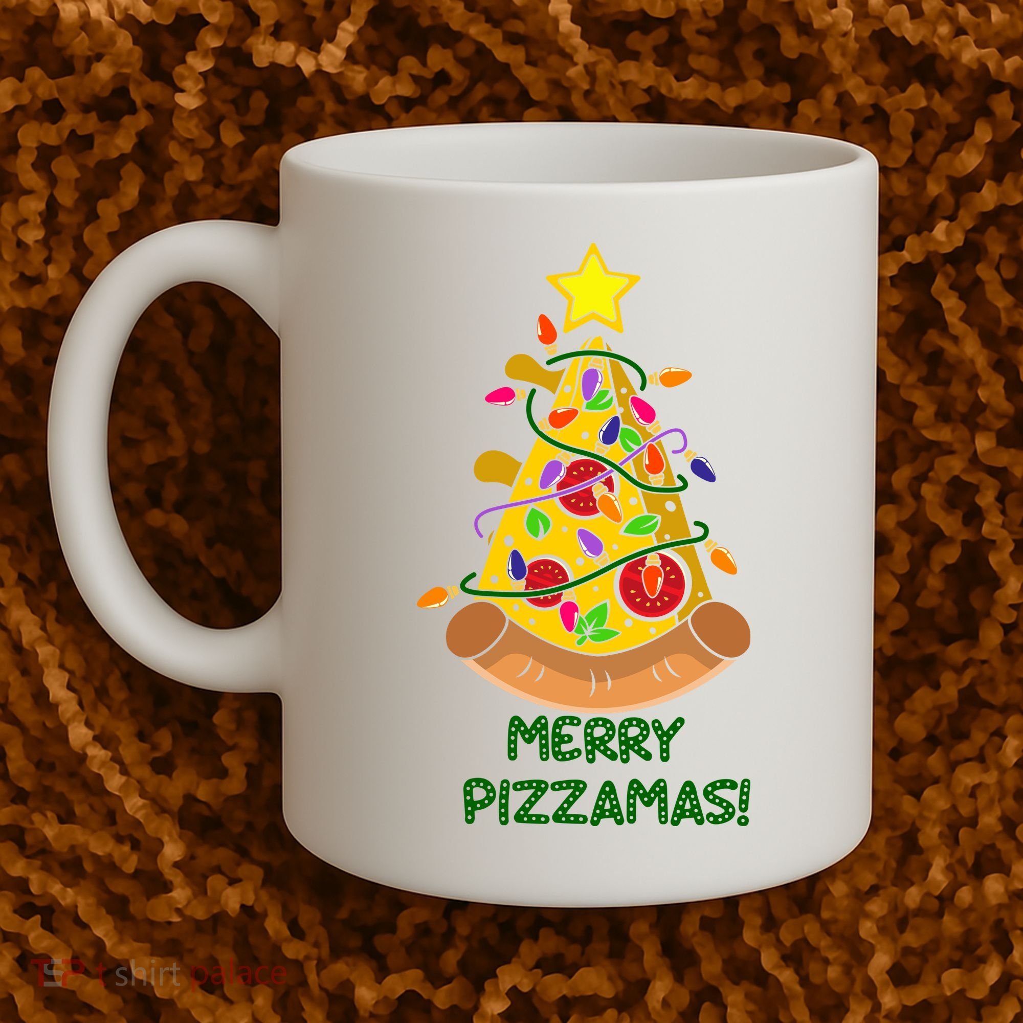 Merry Pizzamas Christmas Pizza Lover Gift Coffee Mug