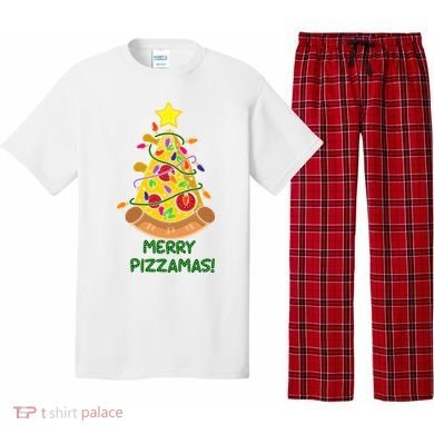 Merry Pizzamas Christmas Pizza Lover Gift Pajama Set