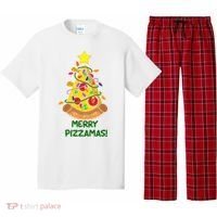 Merry Pizzamas Christmas Pizza Lover Gift Pajama Set thumb 0