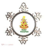 Merry Pizzamas Christmas Pizza Lover Gift Ornament thumb 0