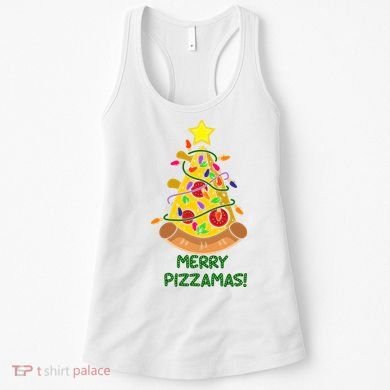 Merry Pizzamas Christmas Pizza Lover Gift Women's Tank Top