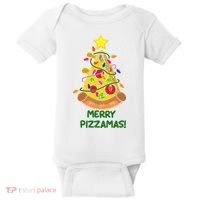 Merry Pizzamas Christmas Pizza Lover Gift Baby Bodysuit thumb 0