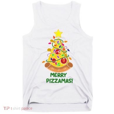Merry Pizzamas Christmas Pizza Lover Gift Tank Top