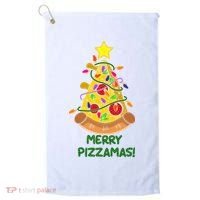 Merry Pizzamas Christmas Pizza Lover Gift Golf Towel thumb 0