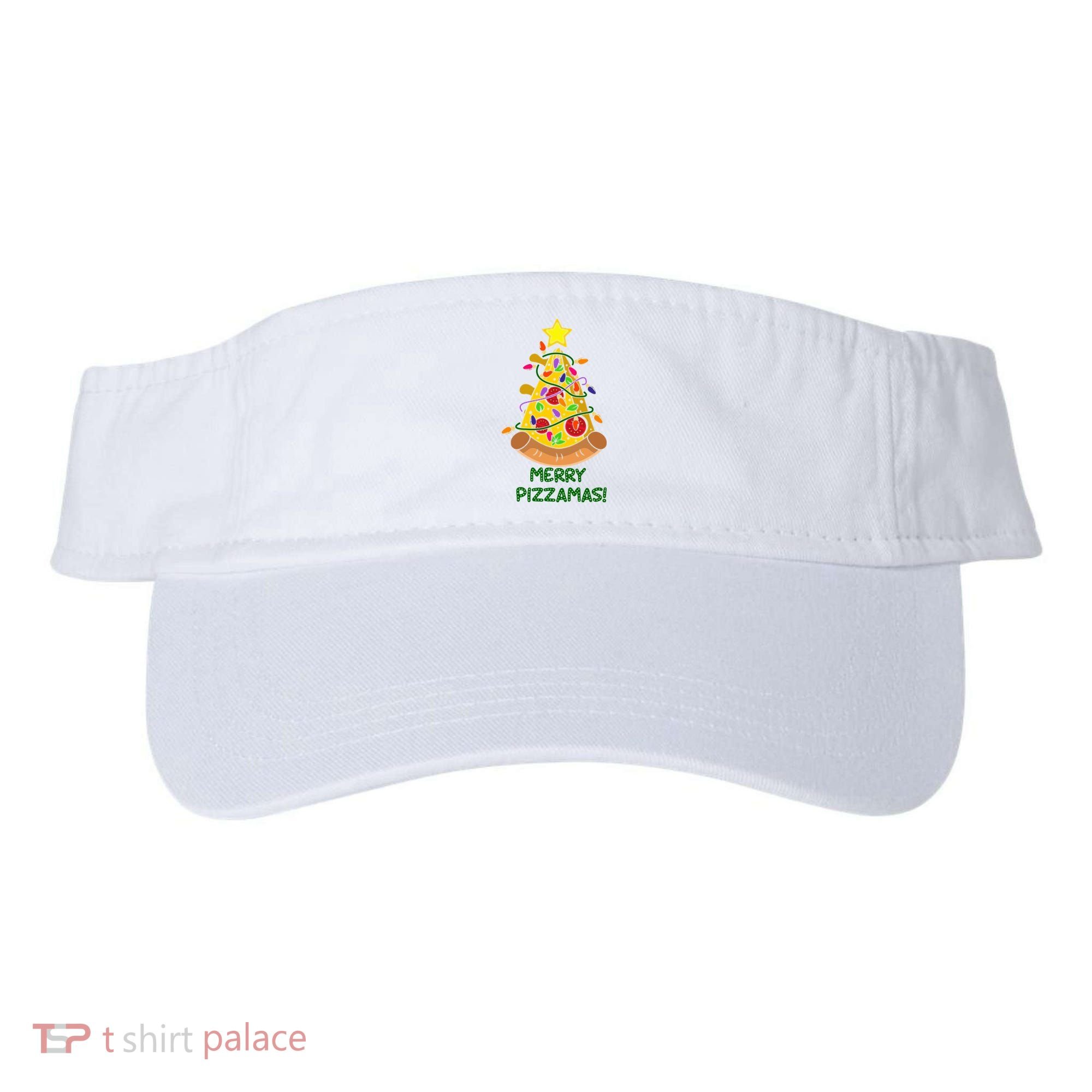 Merry Pizzamas Christmas Pizza Lover Gift Visor