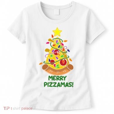 Merry Pizzamas Christmas Pizza Lover Gift Women's T-Shirt