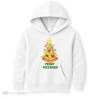 Merry Pizzamas Christmas Pizza Lover Gift Kids Hoodie thumb 0