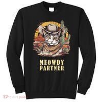 Meowdy Partner Cat Funny Howdy Meme Wild West Cowboy Hat Sweatshirt thumb 0