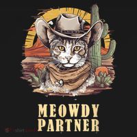Meowdy Partner Cat Funny Howdy Meme Wild West Cowboy Hat Women's Tank Top thumb 5