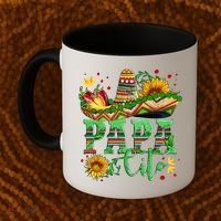 Mexican Papa Cito Flower Sunhat Cute Gift Coffee Mug thumb 2