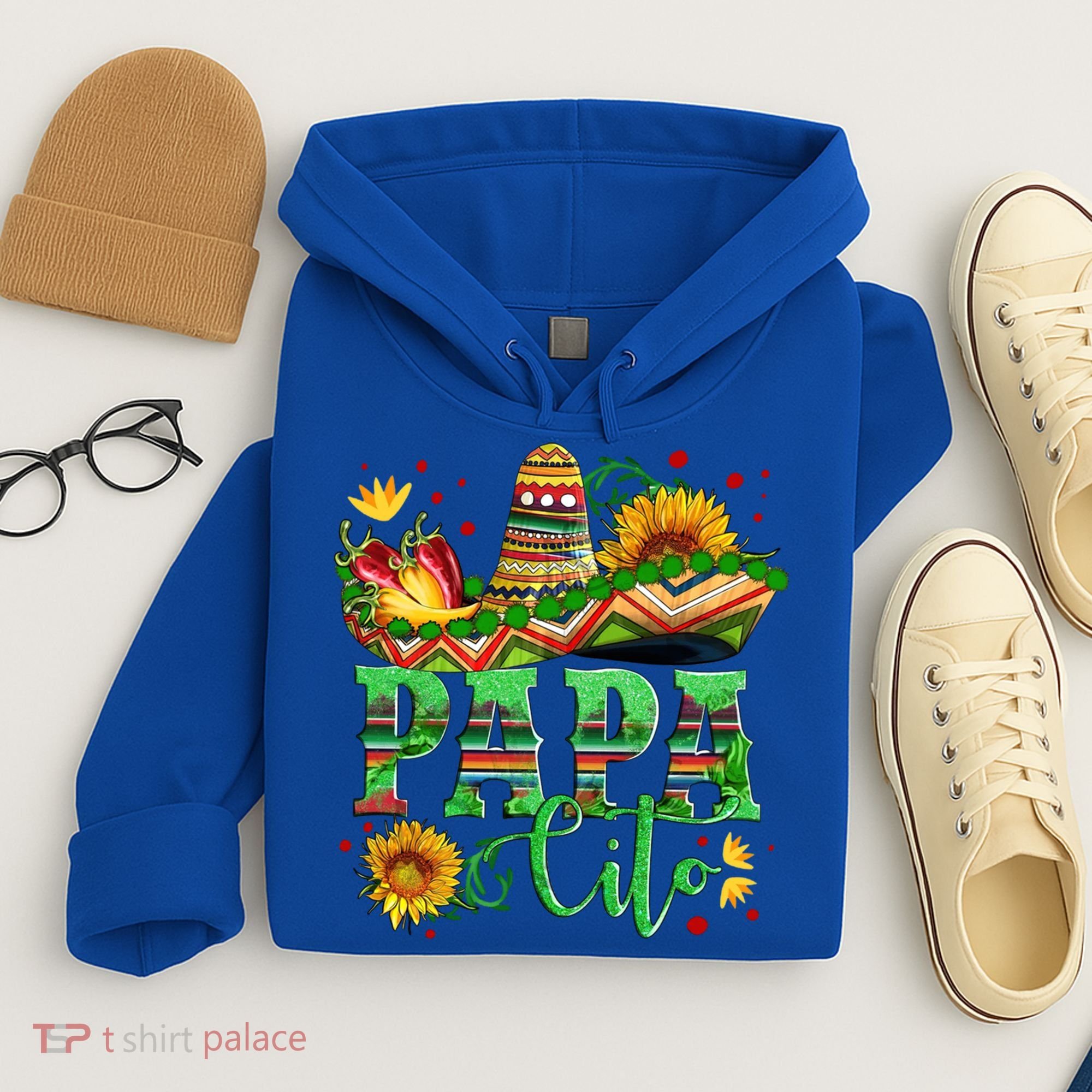 Mexican Papa Cito Flower Sunhat Cute Gift Hoodie