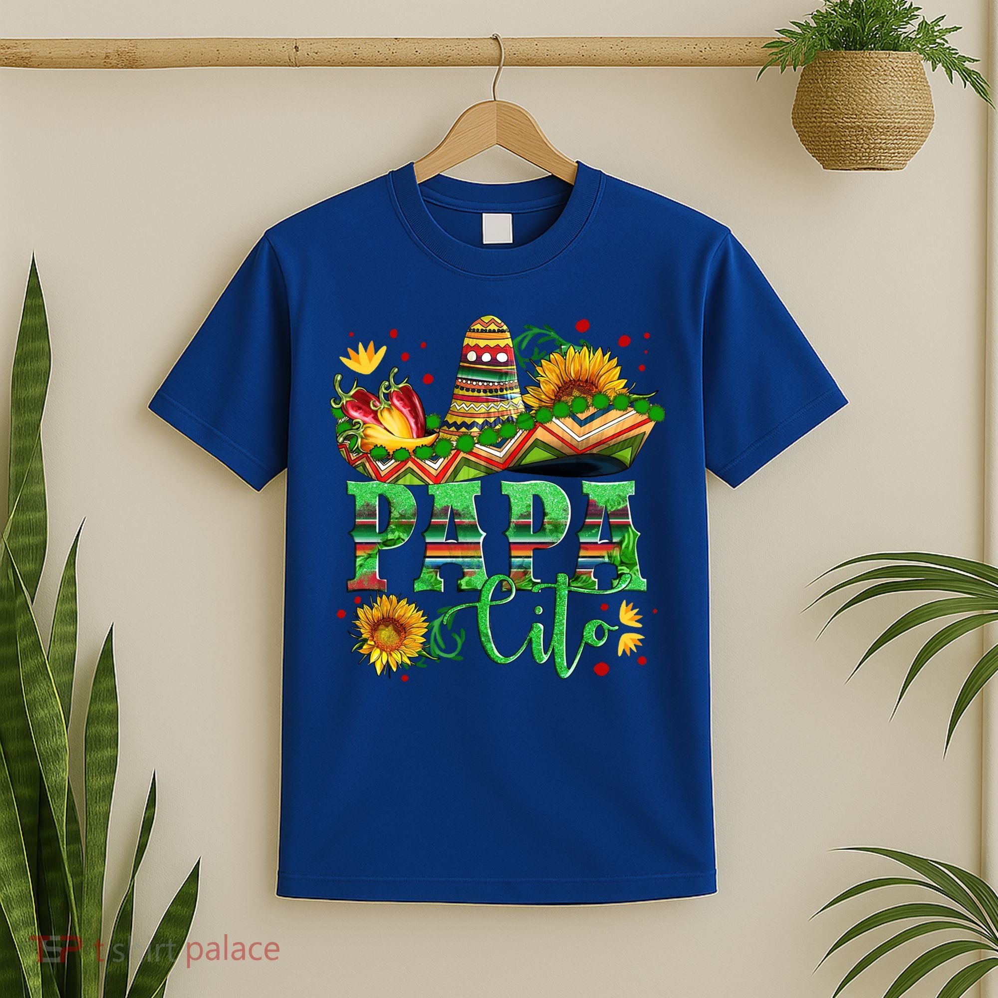 Mexican Papa Cito Flower Sunhat Cute Gift T-Shirt