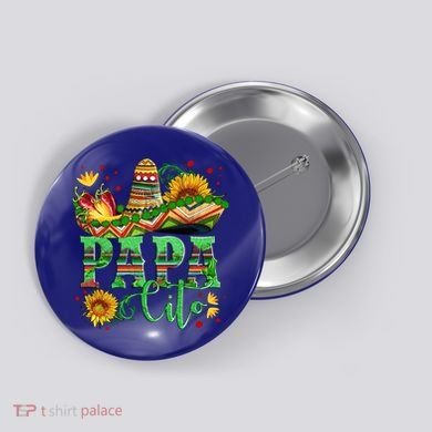 Mexican Papa Cito Flower Sunhat Cute Gift Button