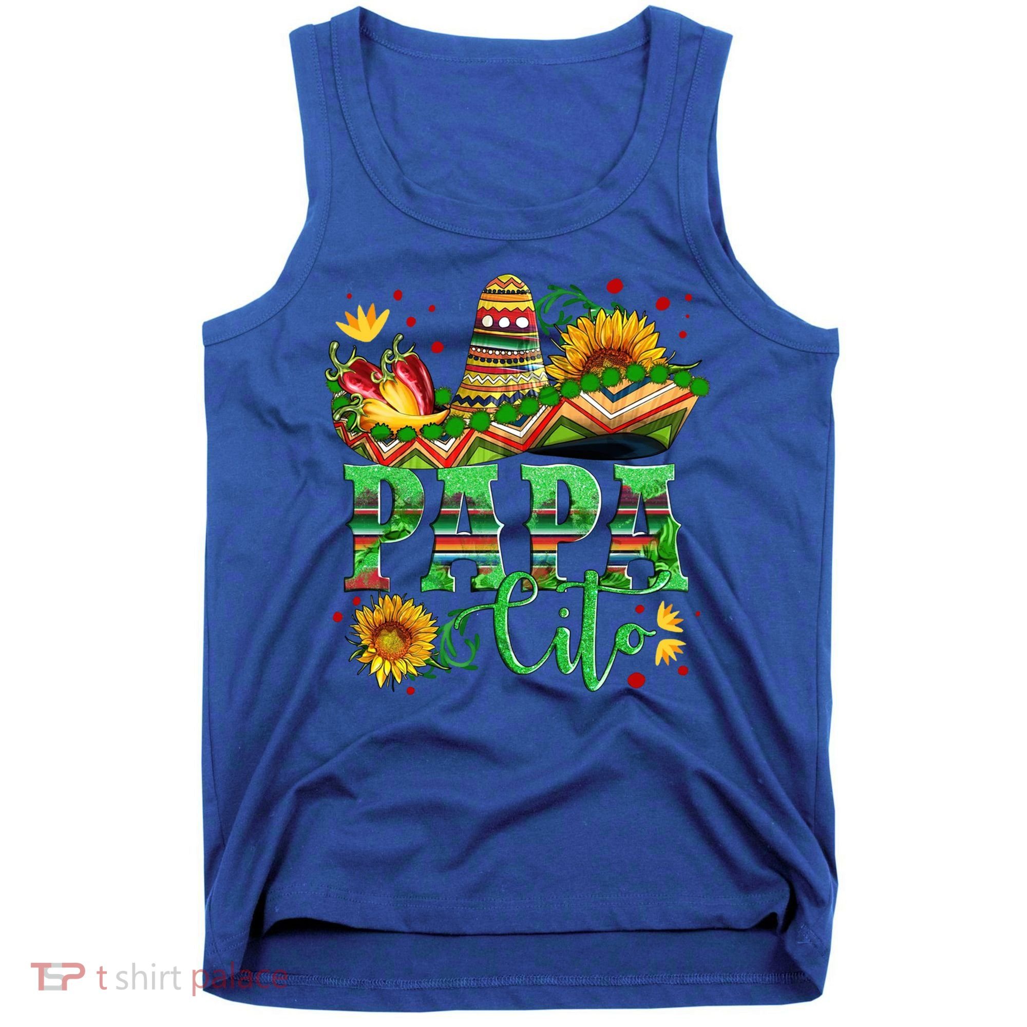 Mexican Papa Cito Flower Sunhat Cute Gift Tank Top