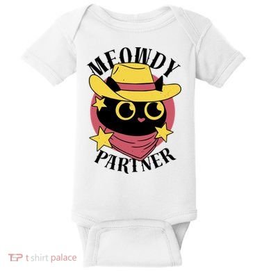 Meowdy Partner Country Cat Baby Bodysuit