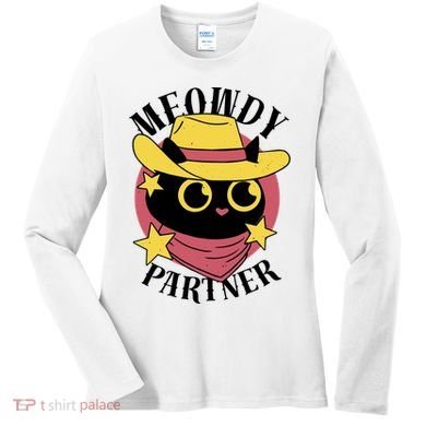 Meowdy Partner Country Cat Women's Long Sleeve Shirt