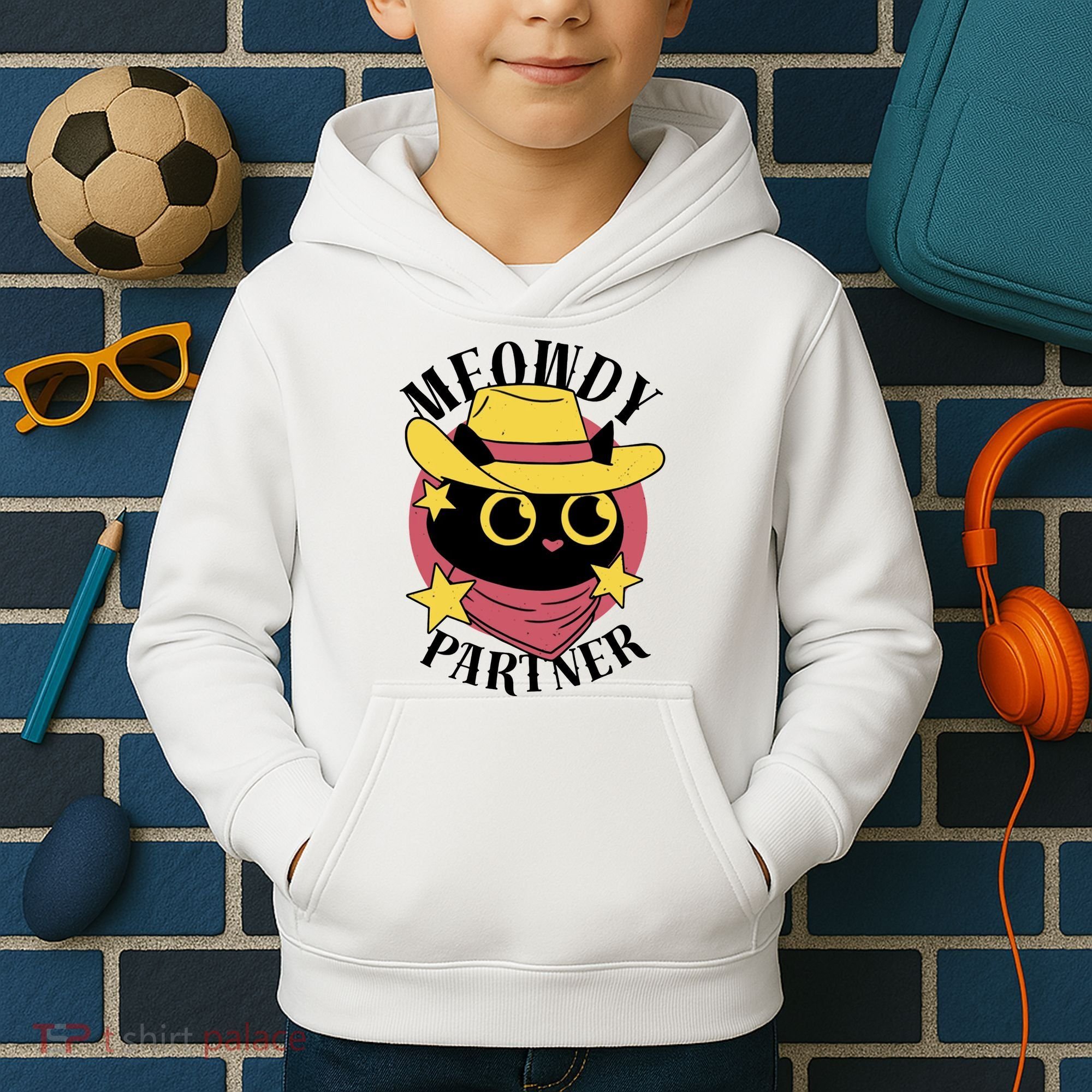 Meowdy Partner Country Cat Kids Hoodie