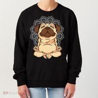 Meditation Pug Dog Buddha Zen Yoga Lover Funny Buddhist Women's Sweatshirt thumb 0