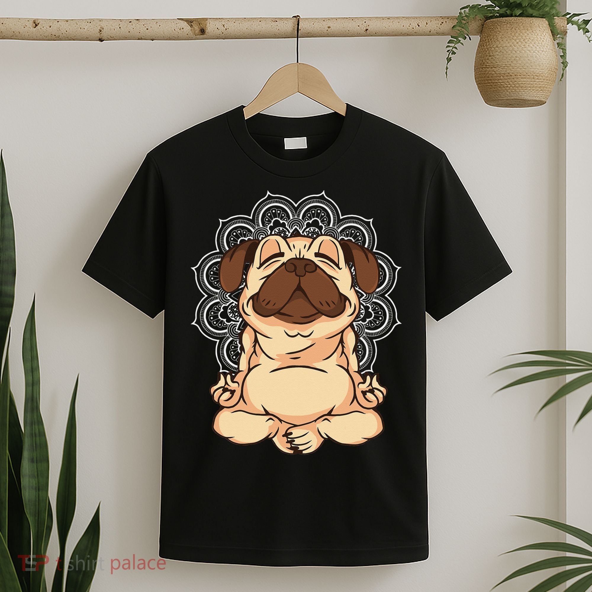 Meditation Pug Dog Buddha Zen Yoga Lover Funny Buddhist T-Shirt