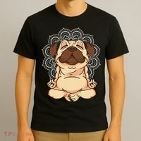Meditation Pug Dog Buddha Zen Yoga Lover Funny Buddhist T-Shirt thumb 3