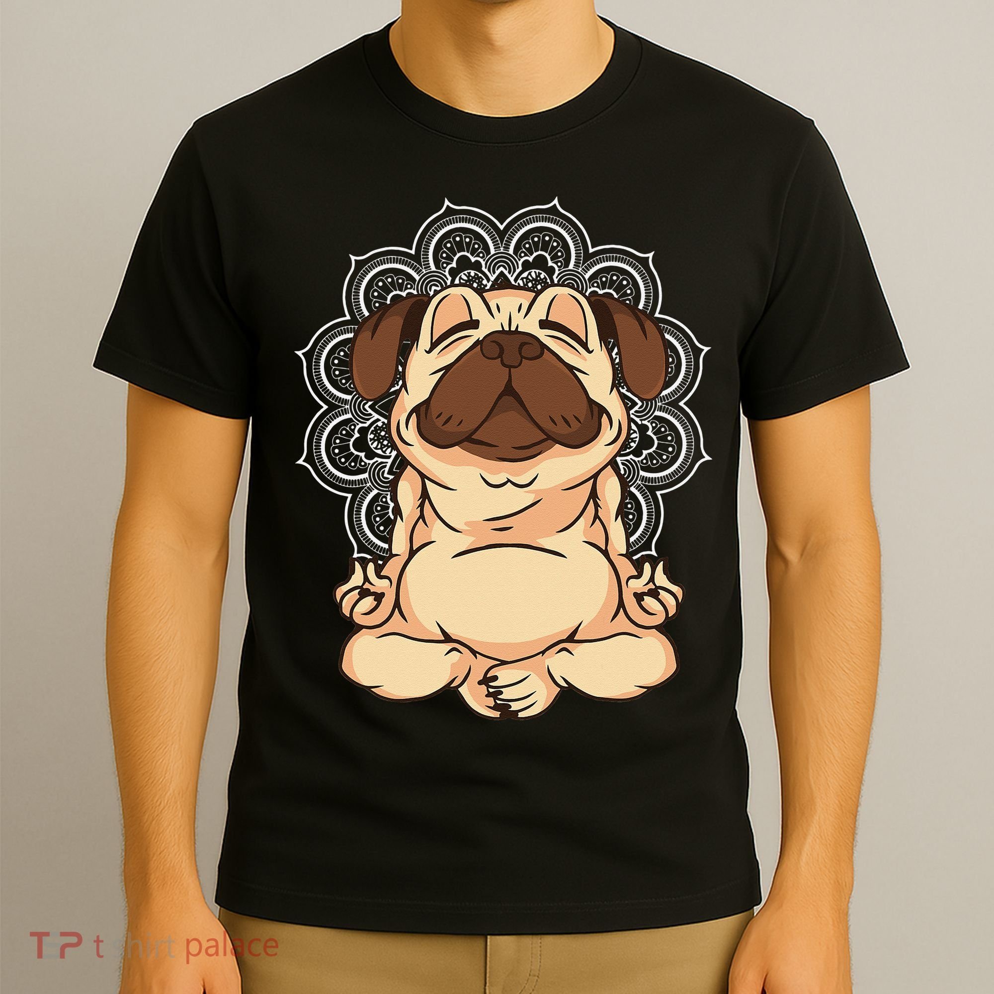 Meditation Pug Dog Buddha Zen Yoga Lover Funny Buddhist T-Shirt