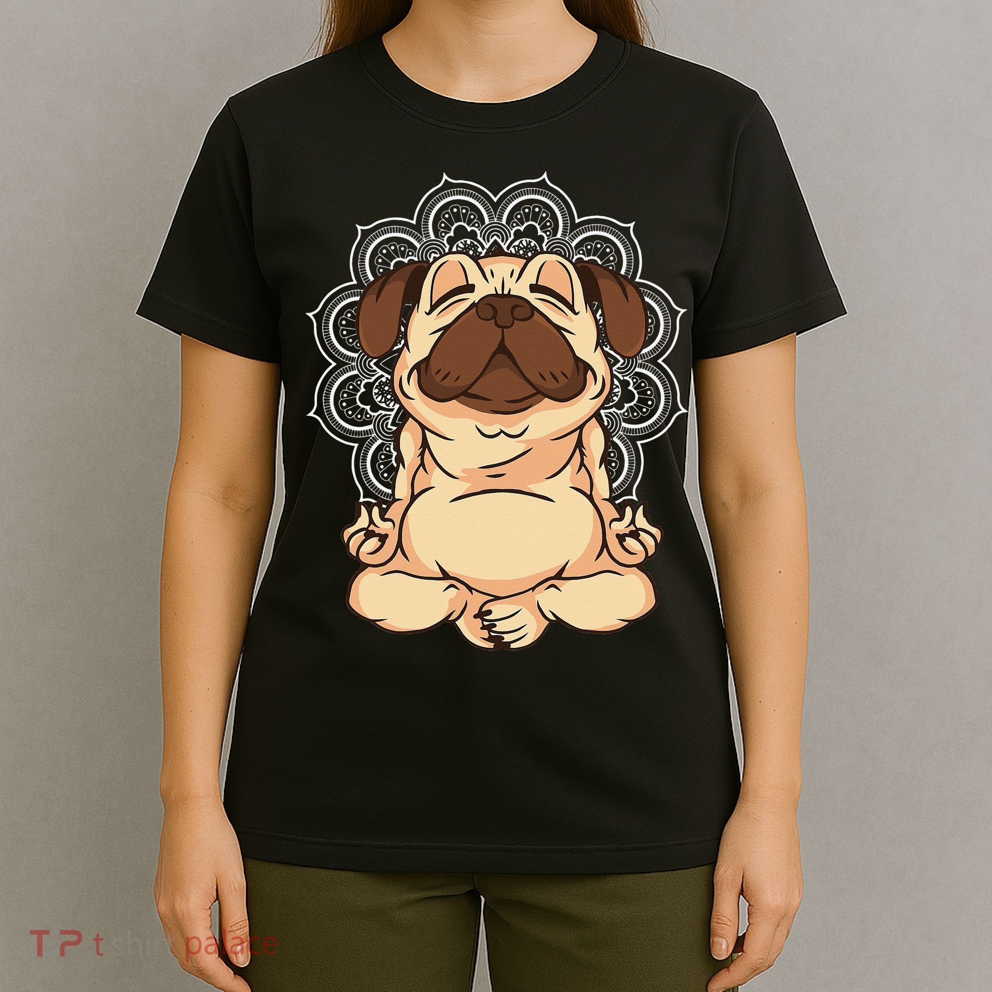 Meditation Pug Dog Buddha Zen Yoga Lover Funny Buddhist T-Shirt