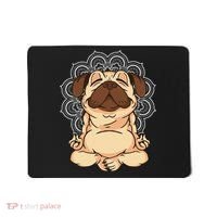 Meditation Pug Dog Buddha Zen Yoga Lover Funny Buddhist Mousepad thumb 0