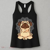 Meditation Pug Dog Buddha Zen Yoga Lover Funny Buddhist Women's Tank Top thumb 3