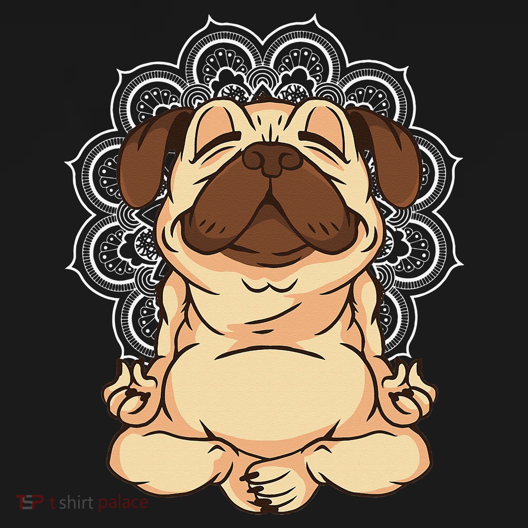 Meditation Pug Dog Buddha Zen Yoga Lover Funny Buddhist Women's Tank Top