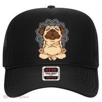 Meditation Pug Dog Buddha Zen Yoga Lover Funny Buddhist Hat thumb 0