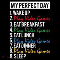 My Perfect Day Play Video Games Gaming Humor Funny Gamer Gift Coffee Mug thumb 5