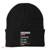 My Perfect Day Play Video Games Gaming Humor Funny Gamer Gift Beanie thumb 0