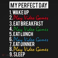 My Perfect Day Play Video Games Gaming Humor Funny Gamer Gift Ornament thumb 1