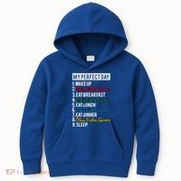 My Perfect Day Play Video Games Gaming Humor Funny Gamer Gift Kids Hoodie thumb 0