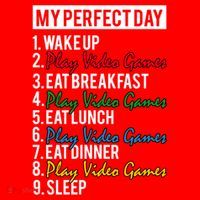 My Perfect Day Play Video Games Gaming Humor Funny Gamer Gift Santa Hat thumb 1