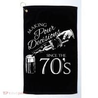 Making Pour Decisions Since The 70s Golf Towel thumb 0