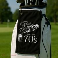 Making Pour Decisions Since The 70s Golf Towel thumb 2