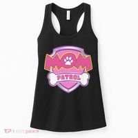 Mom Patrol Dog Mom Dad Funny Gift Birthday Party Cute Women's Tank Top thumb 0