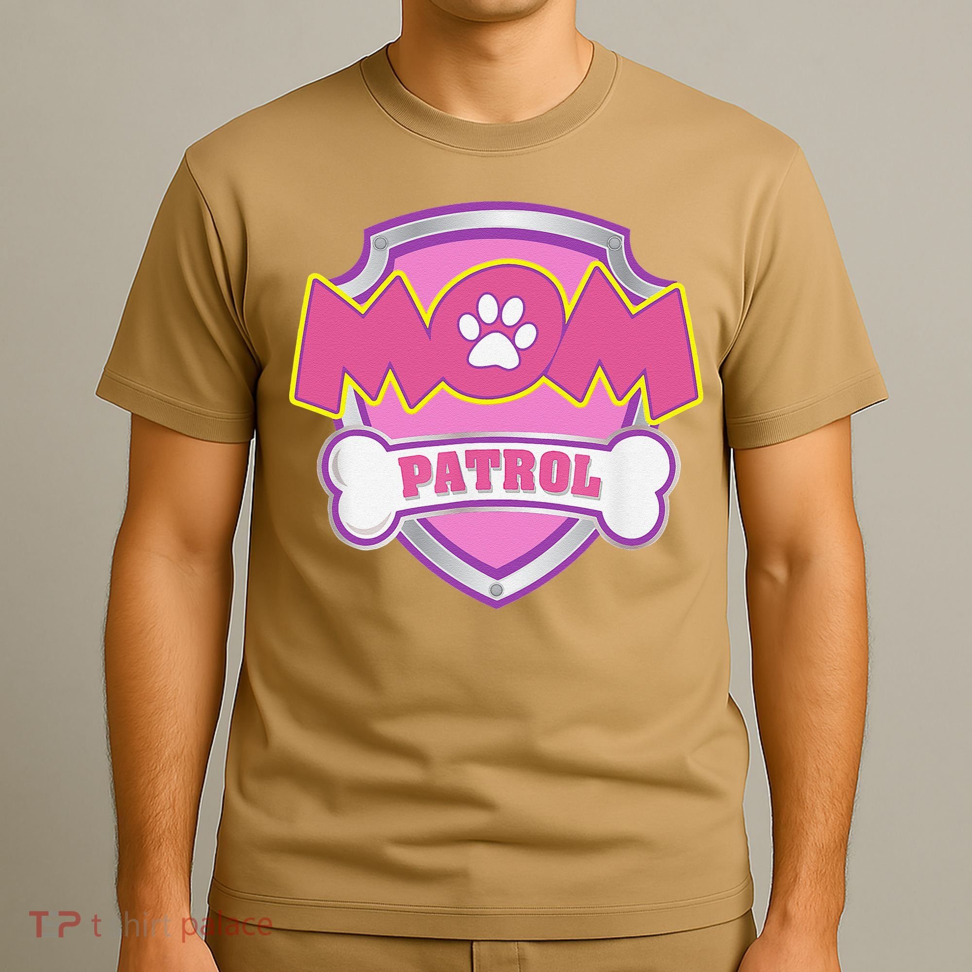 Mom Patrol Dog Mom Dad Funny Gift Birthday Party Cute T-Shirt