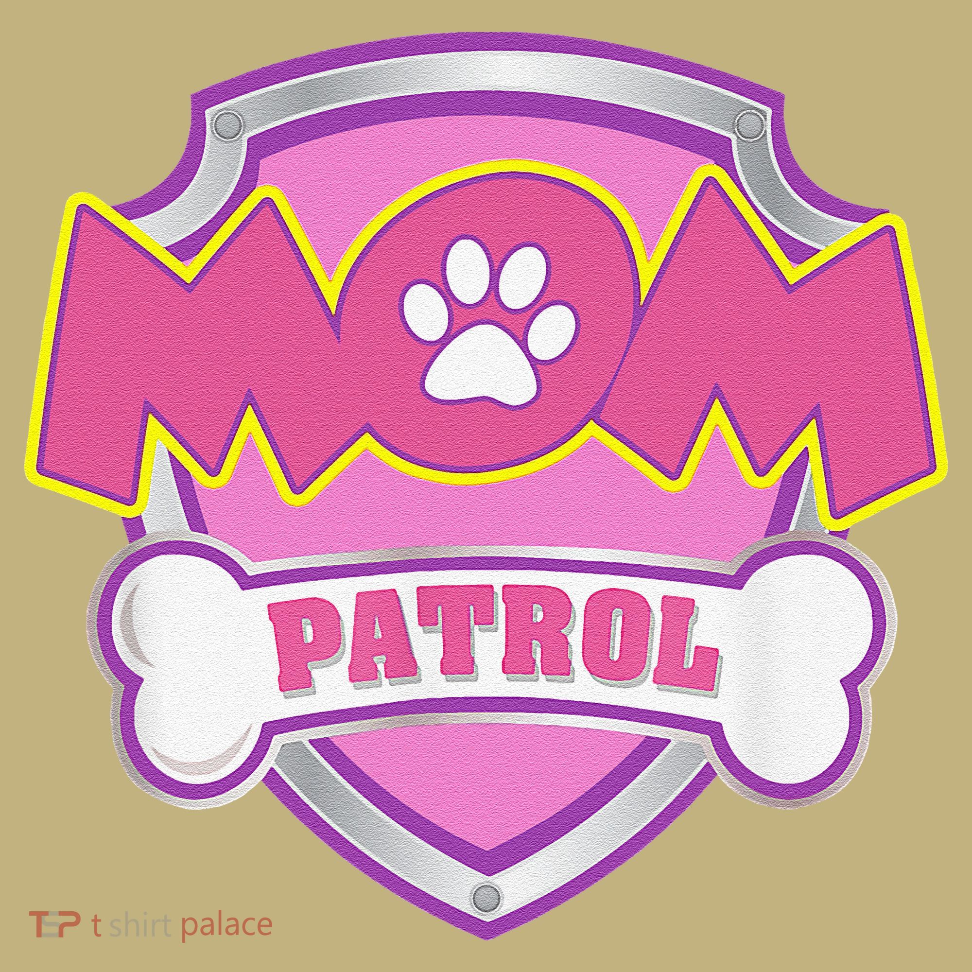 Mom Patrol Dog Mom Dad Funny Gift Birthday Party Cute T-Shirt