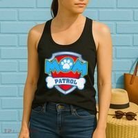 Mom Patrol Dog Mom Dad Funny Gift Birthday Party Women's Tank Top thumb 2