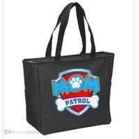Mom Patrol Dog Mom Dad Funny Gift Birthday Party Tote Bag thumb 2