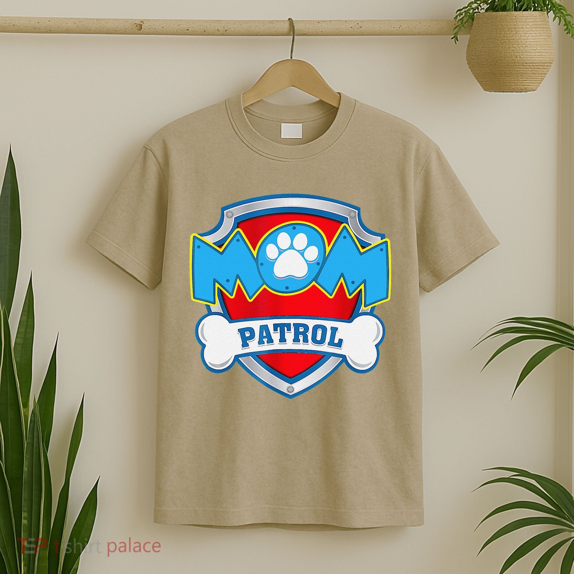 Mom Patrol Dog Mom Dad Funny Gift Birthday Party T-Shirt