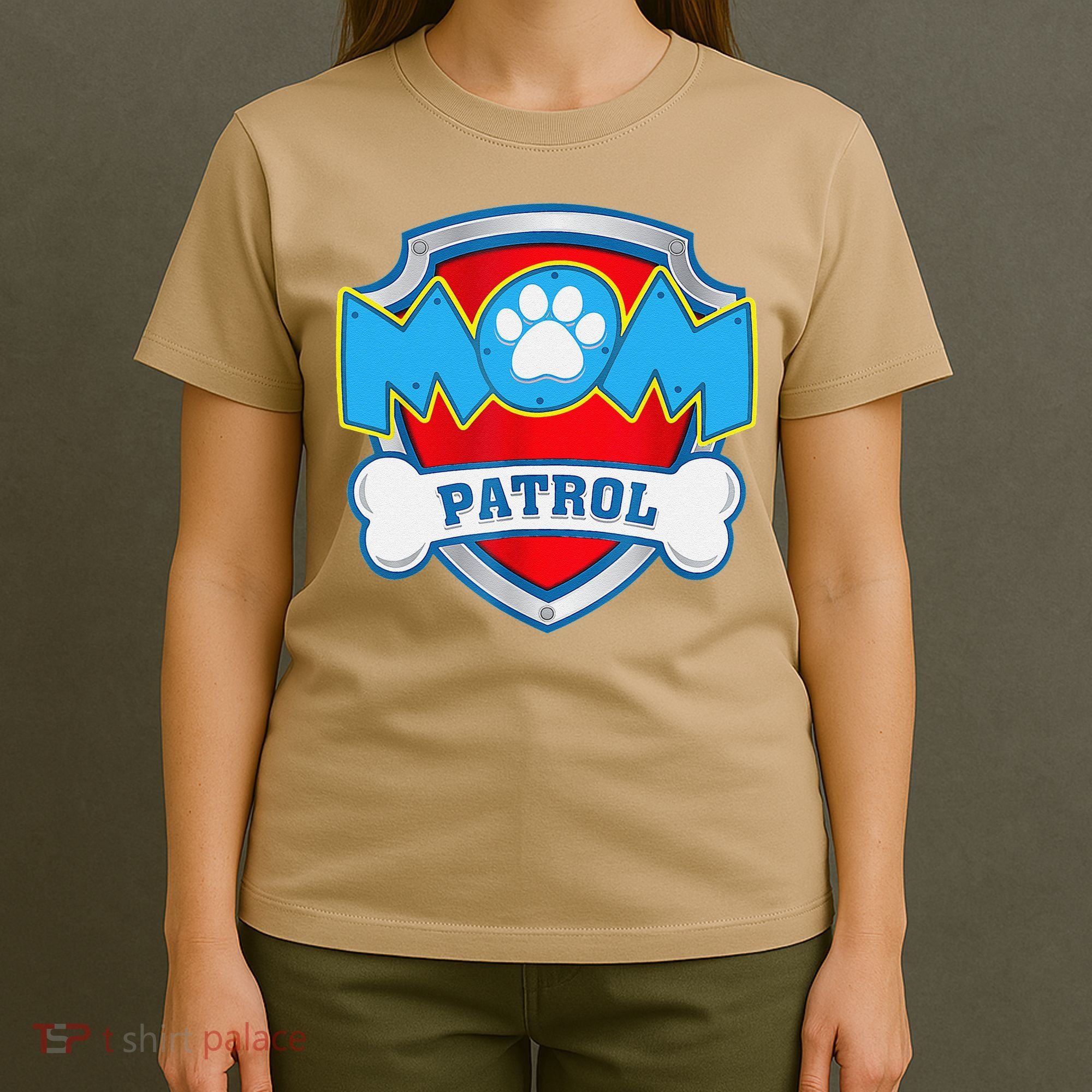 Mom Patrol Dog Mom Dad Funny Gift Birthday Party T-Shirt