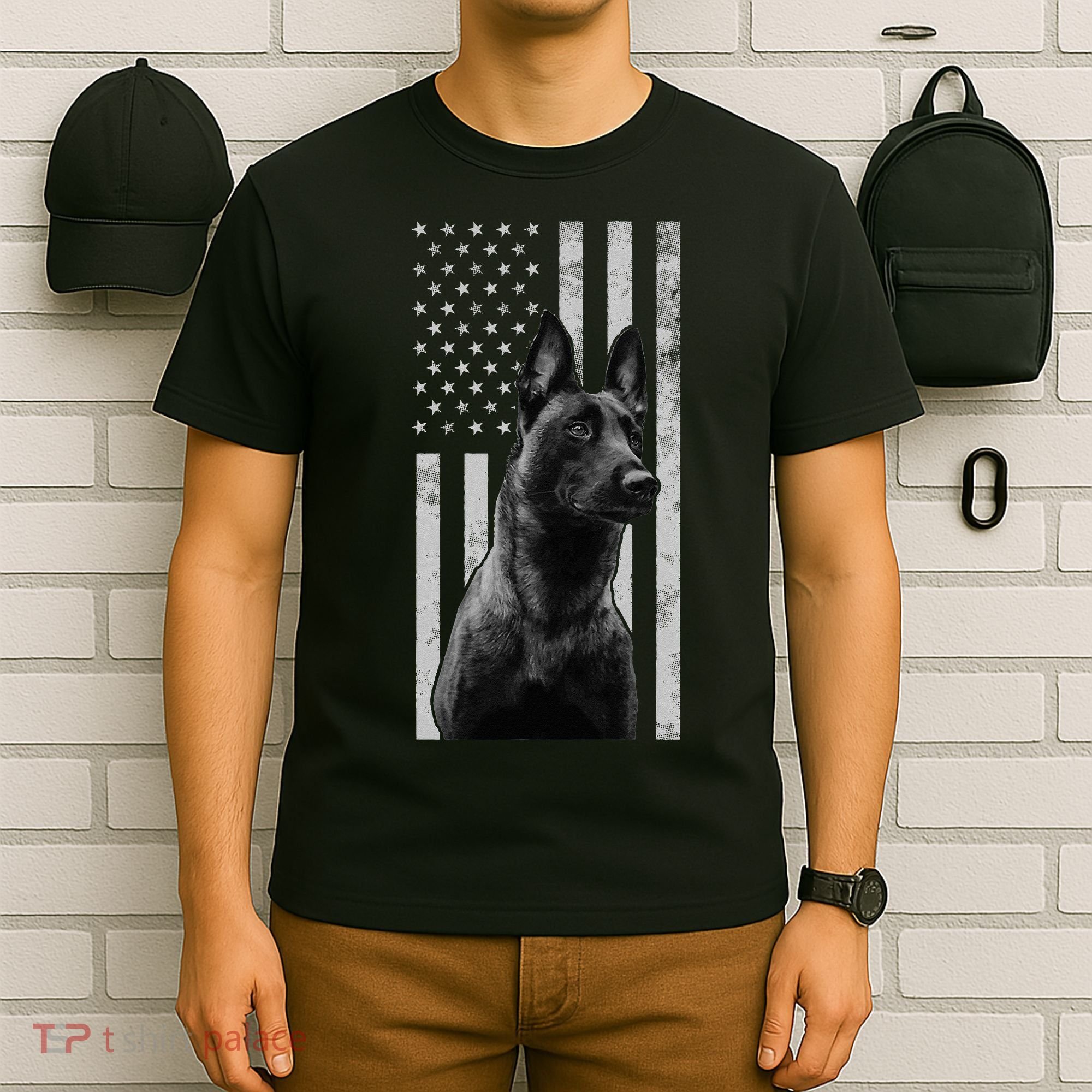 Malinois Police Dog Proud Owner USA K9 Police Canine Handler T-Shirt