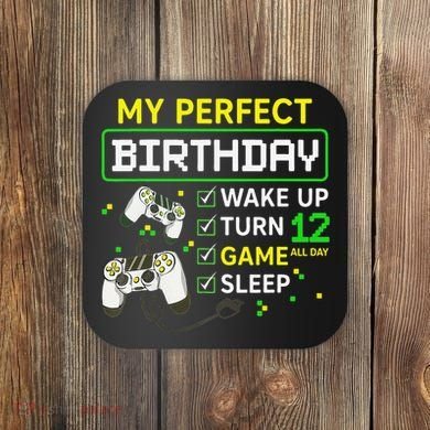 My Perfect Day Video Game 12 Year Old Gift 12th Birthday Coaster