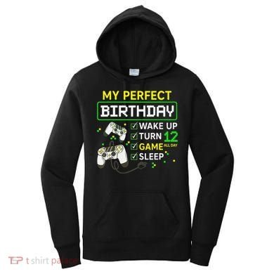 My Perfect Day Video Game 12 Year Old Gift 12th Birthday Women's Hoodie