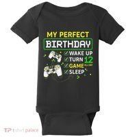 My Perfect Day Video Game 12 Year Old Gift 12th Birthday Baby Bodysuit thumb 0